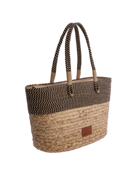 SHOPPER-BICOLOR-NATURAL-NEGRO-RAFIA-CUERDAS-TRENZADAS-ASAS-HOMBRO-KARINA-DON-ALGODÓN