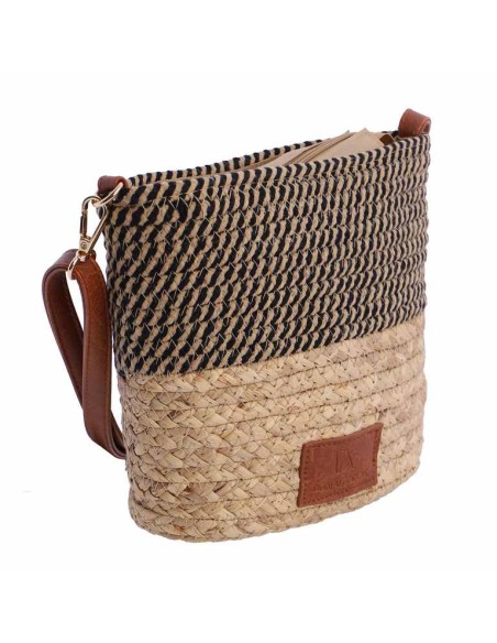 BANDOLERA-COMBINADA-NATURAL-NEGRO-RAFIA-CUERDAS-TRENZADAS-ASA-BANDOLERA-REGULABLE-KARINA-DON-ALGODÓN