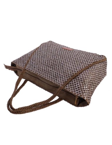 BOLSO-HOMBRO-MARRÓN-METALIZADO-FIBRAS-NATURALES-TRENZADAS-ASAS-HOMBRO-TALINE-DON-ALGODÓN
