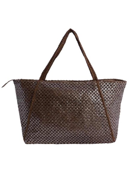 BOLSO-HOMBRO-MARRÓN-METALIZADO-FIBRAS-NATURALES-TRENZADAS-ASAS-HOMBRO-TALINE-DON-ALGODÓN