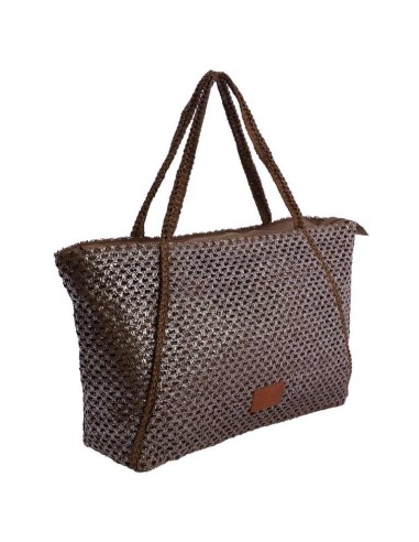 BOLSO-HOMBRO-MARRÓN-METALIZADO-FIBRAS-NATURALES-TRENZADAS-ASAS-HOMBRO-TALINE-DON-ALGODÓN