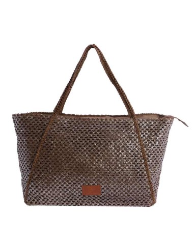 BOLSO-HOMBRO-MARRÓN-METALIZADO-FIBRAS-NATURALES-TRENZADAS-ASAS-HOMBRO-TALINE-DON-ALGODÓN