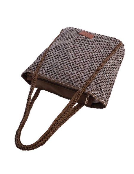 SHOPPER-HOMBRO-METALIZADO-MARRÓN-FIBRAS-NATURALES-TRENZADAS-DON-ALGODÓN