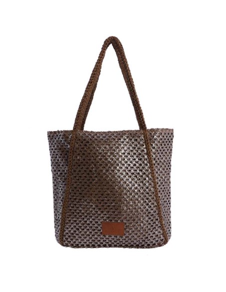 SHOPPER-HOMBRO-METALIZADO-MARRÓN-FIBRAS-NATURALES-TRENZADAS-DON-ALGODÓN