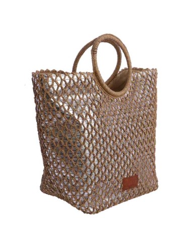 BOLSO-PLATA-TRENZADO-PLATA-METALIZADO-ASAS-MANO-REDONDAS-CIERRE-CREMALLERA-DON-ALGODÓN