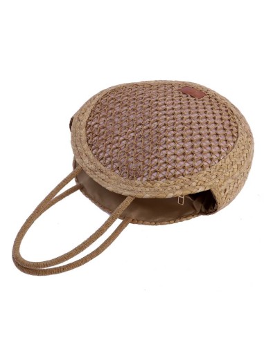 BOLSO-HOMBRO-REDONDO-ROSA-METALIZADO-ASAS-HOMBRO-CIERRE-CREMALLERA-PATMOS-DON-ALGODÓN