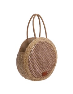 BOLSO-HOMBRO-REDONDO-ROSA-METALIZADO-ASAS-HOMBRO-CIERRE-CREMALLERA-PATMOS-DON-ALGODÓN 2