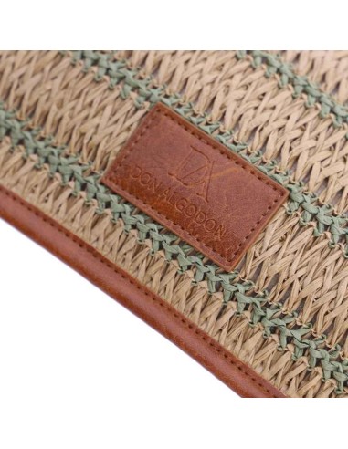 BOLSO-MANO-COMBINACIÓN-MARRÓN-VERDE-ASA-MANO-CIERRE-CREMALLERA-SESIMBRA-DON-ALGODÓN