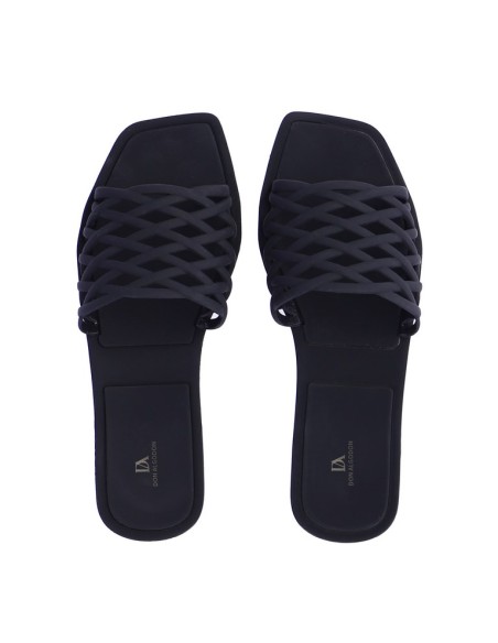 CHANCLAS-AGUA-NEGRAS-TRENZADAS-PVC-ISABELLE-DON-ALGODÓN