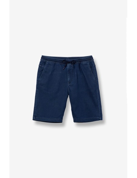 BERMUDAS-EFECTO-VAQUERO-AZUL-OSCURO-CLARO-CINTURA-ELÁSTICA-CORDONES-INDIGO-TIFFOSI