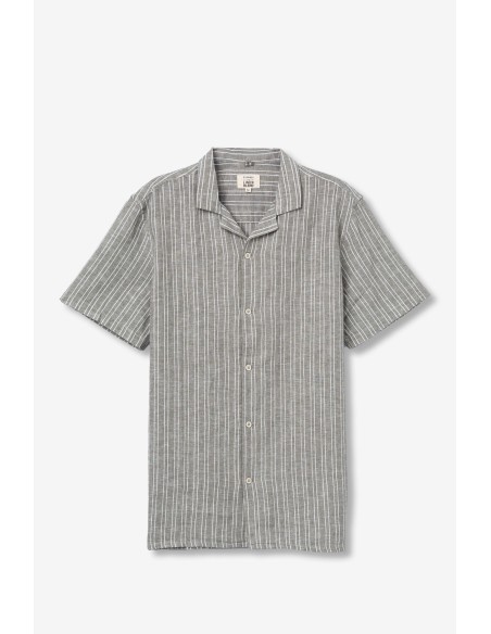 CAMISA-RAYAS--VERDE-BLANCO-MANGA-CORTA-LINO-VALENTIN-TIFFOSI