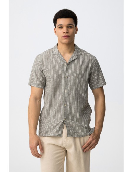 CAMISA-RAYAS--VERDE-BLANCO-MANGA-CORTA-LINO-VALENTIN-TIFFOSI