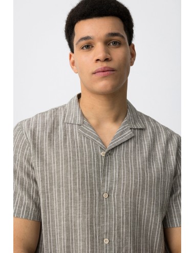 CAMISA-RAYAS--VERDE-BLANCO-MANGA-CORTA-LINO-VALENTIN-TIFFOSI