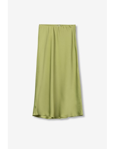 FALDA-MIDI-VERDE-PISTACHO-CINTURA-ELÁSTICA-KANSAS-TIFFOSI