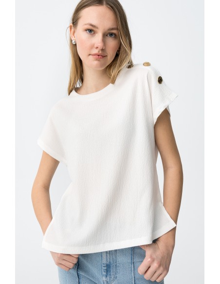 CAMISETA-BLANCA-CORTE-ANCHO-BOTONES-DORADOS-HOMBRO-BUTTERFREE-TIFFOSI