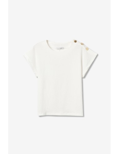 CAMISETA-BLANCA-CORTE-ANCHO-BOTONES-DORADOS-HOMBRO-BUTTERFREE-TIFFOSI