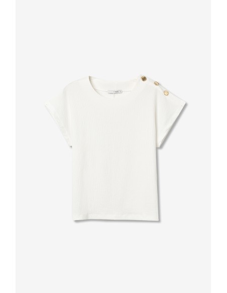 CAMISETA-BLANCA-CORTE-ANCHO-BOTONES-DORADOS-HOMBRO-BUTTERFREE-TIFFOSI