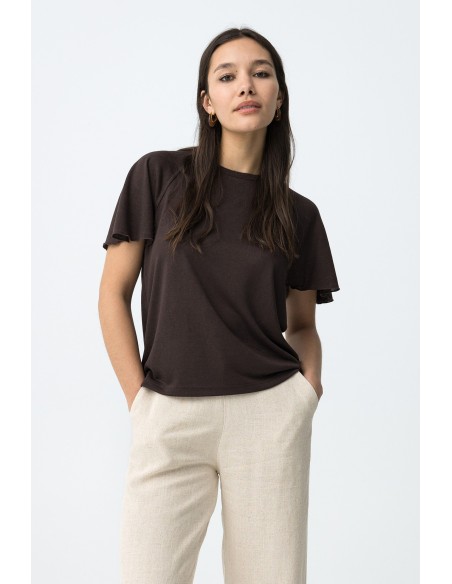 CAMISA-LISA-UNICOLOR-MANGA-CORTA-VOLANTES-COOKY-TIFFOSI