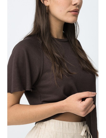 CAMISA-LISA-UNICOLOR-MANGA-CORTA-VOLANTES-COOKY-TIFFOSI