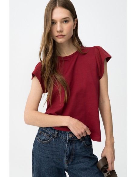 CAMISETA-BÁSICA-MANGAS-VOLANTES-CUELLO-PICO-KIRA-TIFFOSI