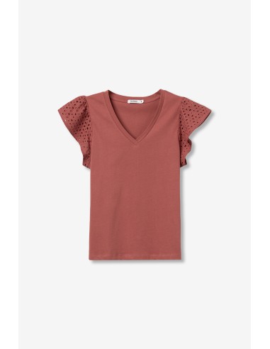 CAMISETA-CUELLO-REDONDO-MANGAS.VOLANTES-PERFORADA-GRACIOSA.TIFFOSI