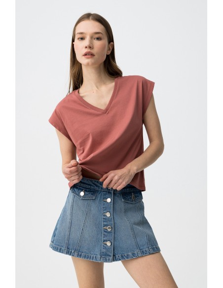 CAMISETA-MANGA-CORTA-CUELLO-PICO-CORTE-REGULAR-CHARLIZE-TIFFOSI