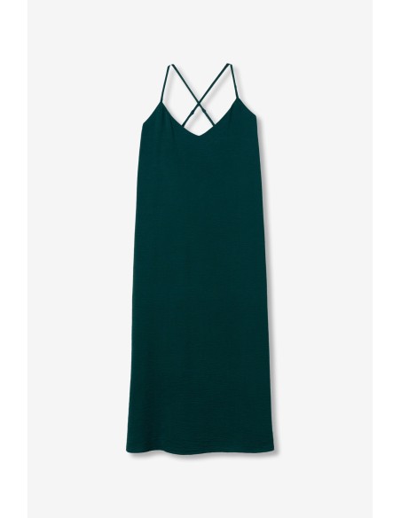 VESTIDO-LARGO-TIRANTES-FINOS-CRUZADOS-DETRÁS-CUELLO-PICO-BESTIE-TIFFOSI