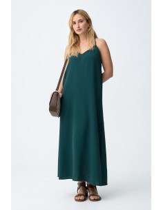 VESTIDO-LARGO-TIRANTES-FINOS-CRUZADOS-DETRÁS-CUELLO-PICO-BESTIE-TIFFOSI 2