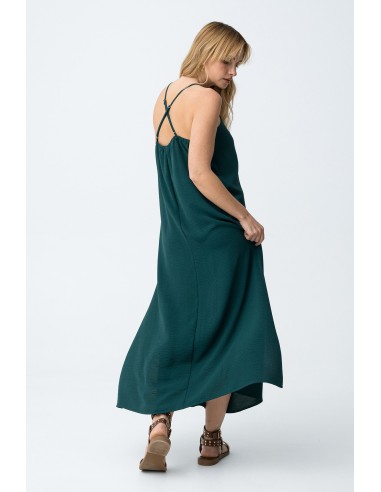 VESTIDO-LARGO-TIRANTES-FINOS-CRUZADOS-DETRÁS-CUELLO-PICO-BESTIE-TIFFOSI