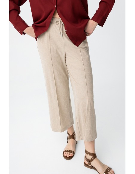 PANTALONES BEIGE ANCHOS LILO TIFFOSI