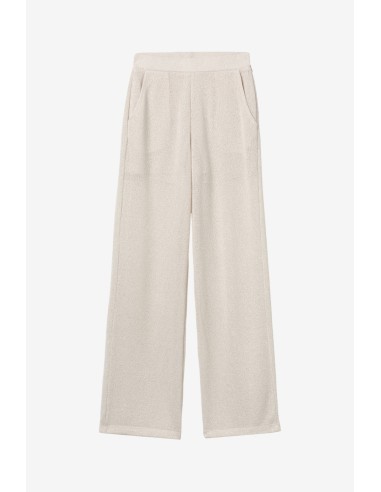PANTALONES-ANCHOS-BEIGE-CINTURA ÉLÁSTICA-BOLSILLOS-LATERALES-TAKI-TIFFOSI