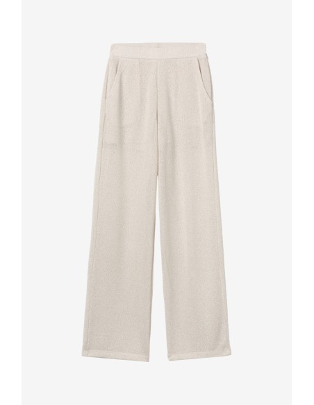 PANTALONES-ANCHOS-BEIGE-CINTURA ÉLÁSTICA-BOLSILLOS-LATERALES-TAKI-TIFFOSI