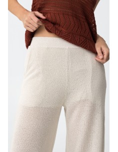 PANTALONES-ANCHOS-BEIGE-CINTURA ÉLÁSTICA-BOLSILLOS-LATERALES-TAKI-TIFFOSI 2