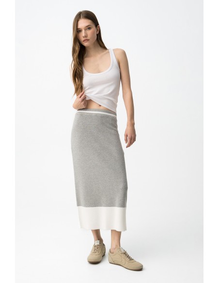 FALDA-MIDI-BICOLOR-CINTURA-ELÁSTICA-CLAUDIE-TIFFOSI