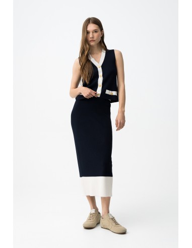 FALDA-MIDI-BICOLOR-CINTURA-ELÁSTICA-CLAUDIE-TIFFOSI
