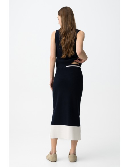 FALDA-MIDI-BICOLOR-CINTURA-ELÁSTICA-CLAUDIE-TIFFOSI