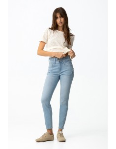 JEANS-AZUL-CLARO-DOBLE-UP-TIRO-ALTO-CINTURÓN-TRENZADO-TIFFOSI