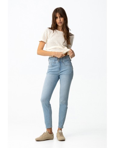JEANS-AZUL-CLARO-DOBLE-UP-TIRO-ALTO-CINTURÓN-TRENZADO-TIFFOSI