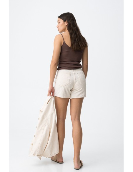SHORTS RECTOS BORDADOS LANA TIFFOSI