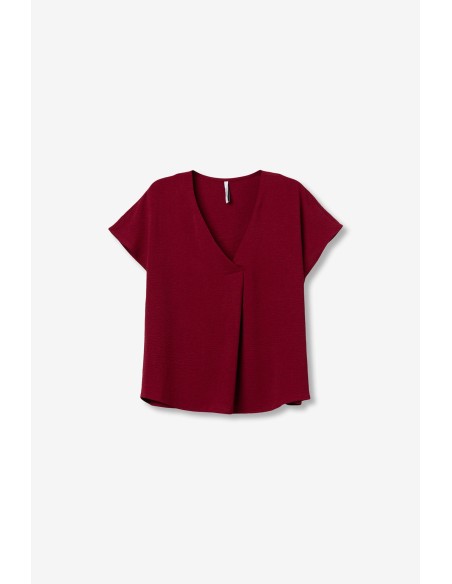 BLUSA-CUELLO-PICO-MANGA-CORTA-MAXINE-TIFFOSI