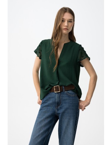 BLUSA-MANGAS.TRANSPARENTES-BORDADOS-CUELLO-PICO-NONY-TIFFOSI