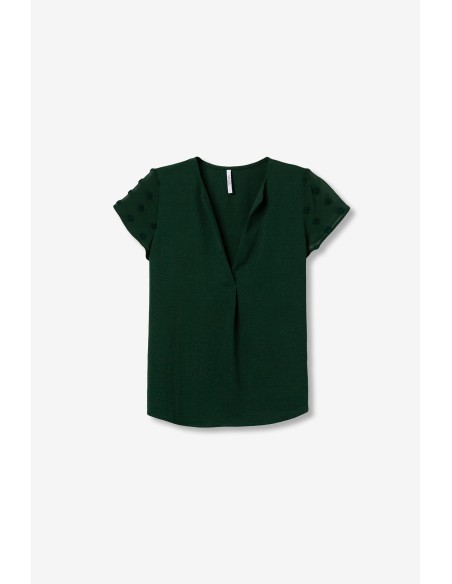 BLUSA-MANGAS.TRANSPARENTES-BORDADOS-CUELLO-PICO-NONY-TIFFOSI