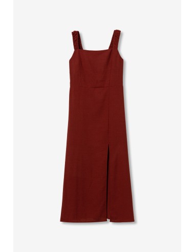 VESTIDO -CORTE-MIDI-REGULAR-TIRANTES-ANCHOAS-FRUNCIDOS--OLINDA-TIFFOSI