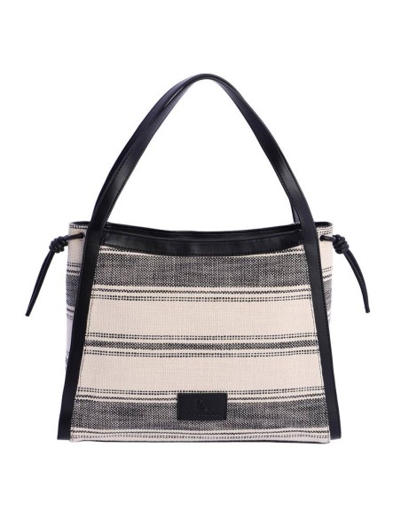 BOLSO-BICOLOR--ASAS-HOMBRO-DETALLES-NEGRO-CIERRE-CREMALLERA-DON-ALGODÓN