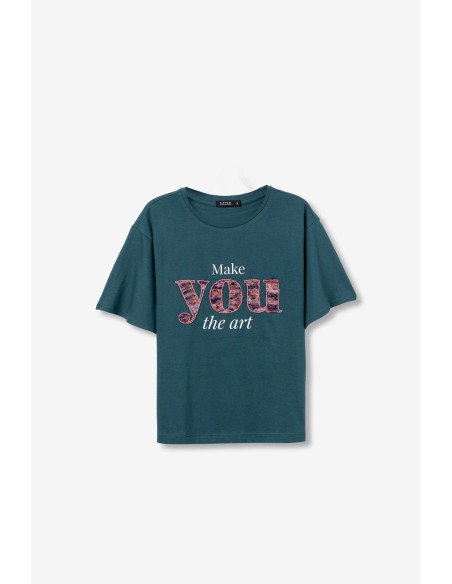 CAMISETA-VERDE-AZULADA-LETTERING-CONTRASTE-SKITTY-TIFFOSI