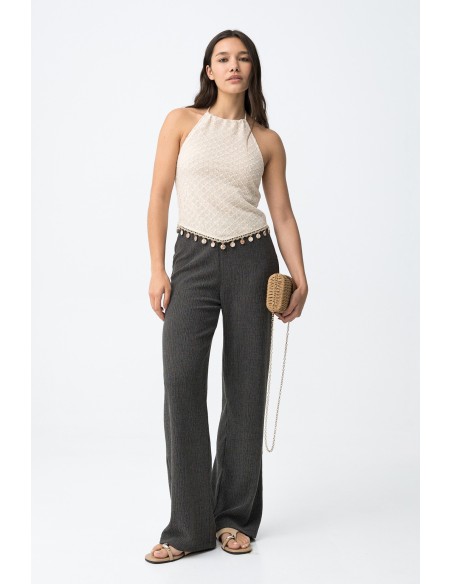 PANTALÓN-NEGRO-GRRIS-CINTURA-ELÁSTICA-CORTE-ANCHO-AUSTIN-TIFFOSI