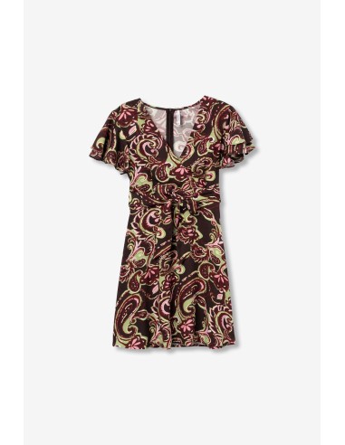 VESTIDO-ESTAMPADO-CORTO-MANGA-CORTA-VOLANTES-CUELLO-PICO-CLARICE-TIFFOSI