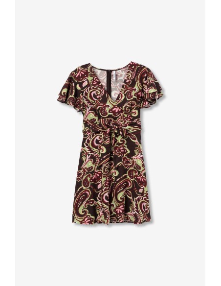 VESTIDO-ESTAMPADO-CORTO-MANGA-CORTA-VOLANTES-CUELLO-PICO-CLARICE-TIFFOSI