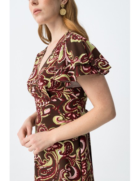 VESTIDO-ESTAMPADO-CORTO-MANGA-CORTA-VOLANTES-CUELLO-PICO-CLARICE-TIFFOSI