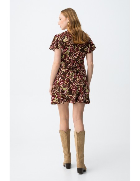 VESTIDO-ESTAMPADO-CORTO-MANGA-CORTA-VOLANTES-CUELLO-PICO-CLARICE-TIFFOSI
